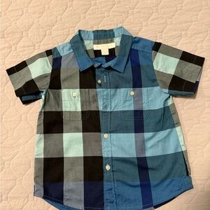 Burberry Blue Plaid Kids Shirt